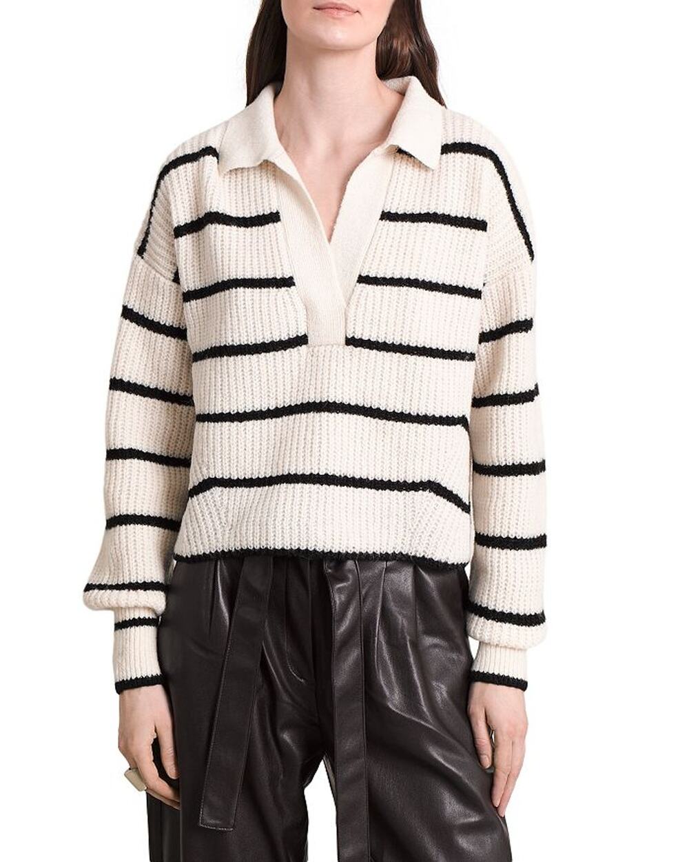 Eleven Six Striped Beige Tatum Sweater Size XS / S